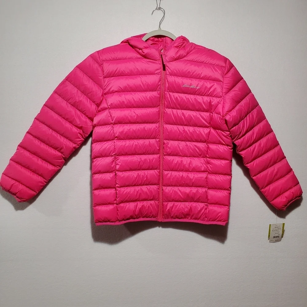 Eddie Bauer Girls Size XL Size‎ 16 Pink Magenta Cirruslite Down Full Zip Jacket